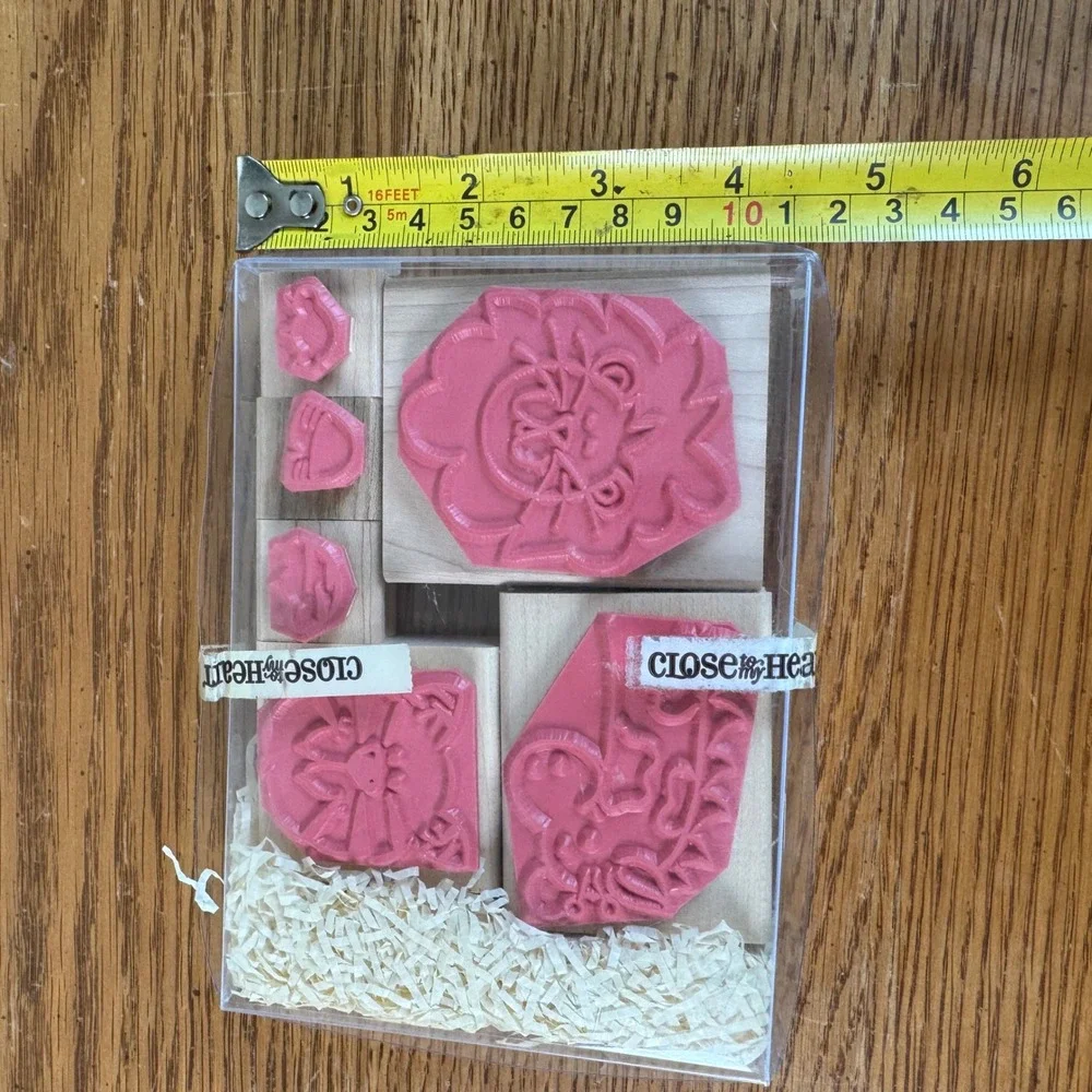 Close To My Heart Zoo Friends 2 Wood Rubber Stamp Set S594 JRL Design Co 6pc NEW